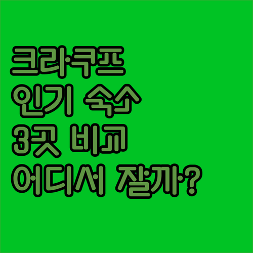 크라쿠프 여행, 어디서 묵을까? 인기..