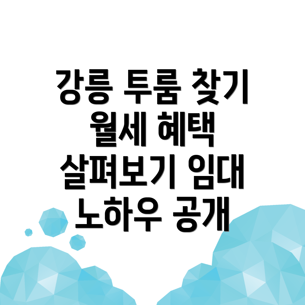 강릉시 난곡동 투룸 월세