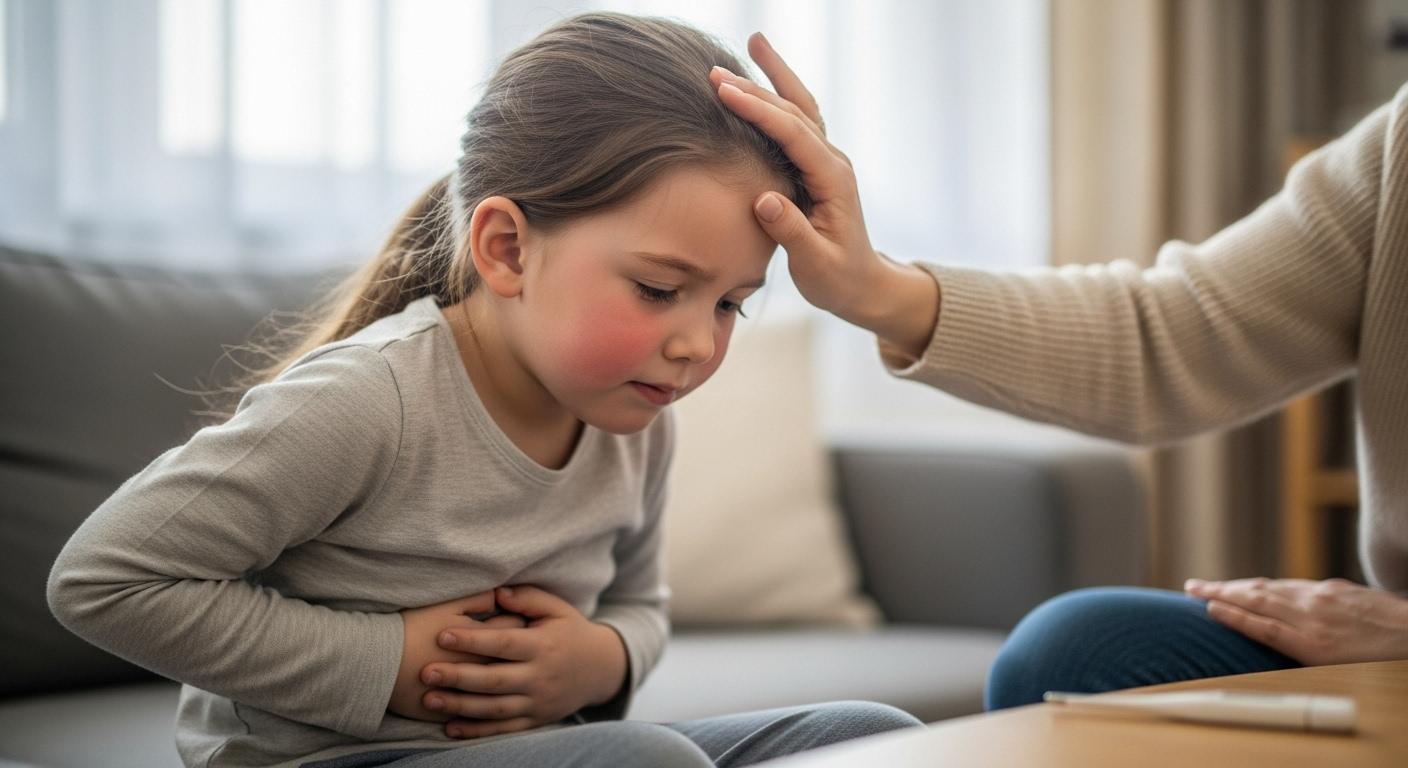 어린이 독감 증상 복통