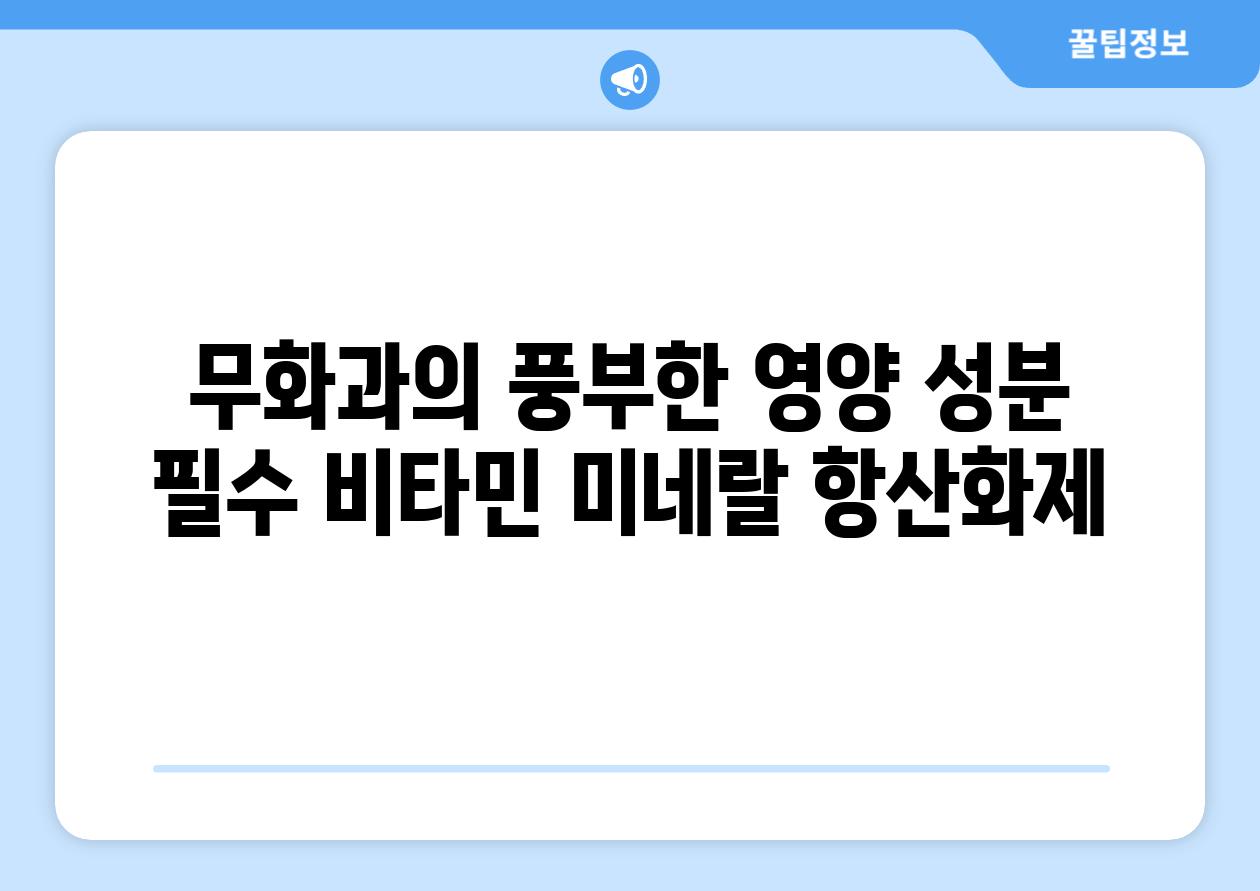 무화과의 풍부한 영양 성분 필수 비타민 미네랄 항산화제