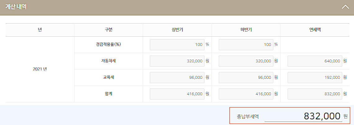 자동차세-계산기