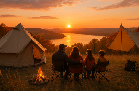 가족 캠핑 관련 사진