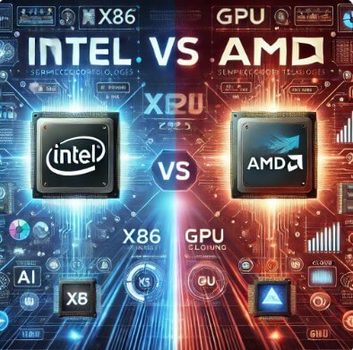 인텔과 AMD 반도체 기술비교 사진