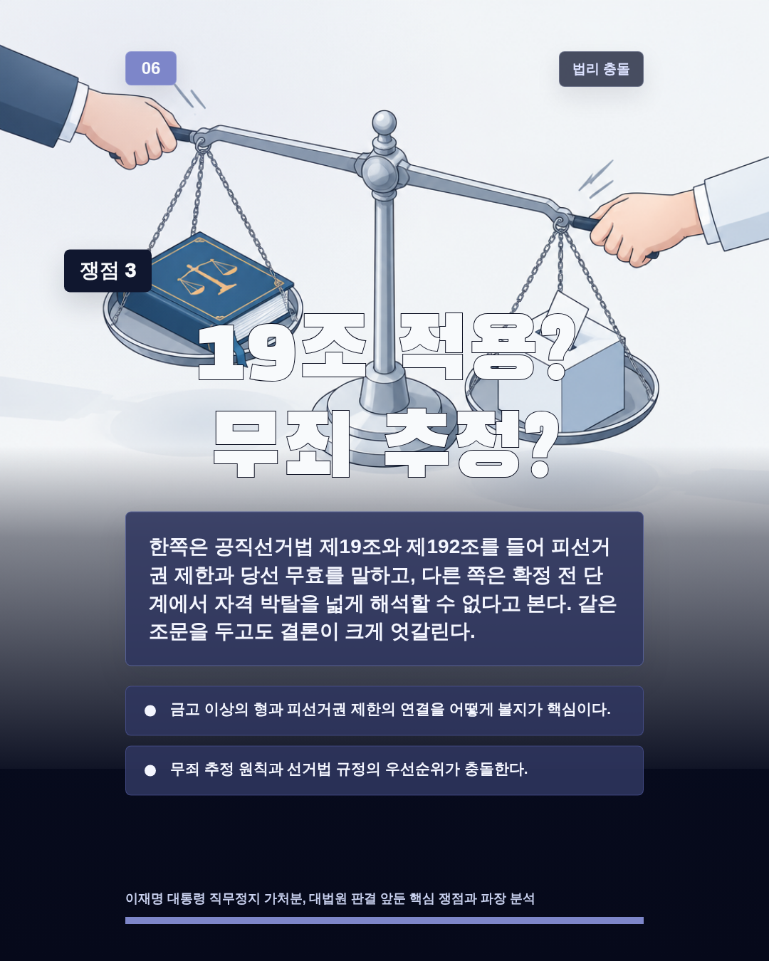 19조 적용? 무죄 추정?