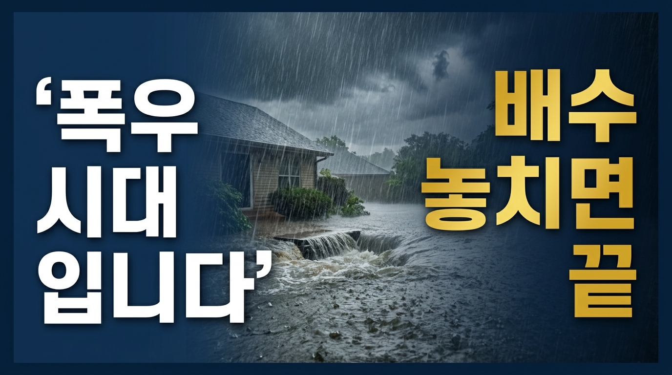 폭우시대 배수 안하면 심각한 문제발생