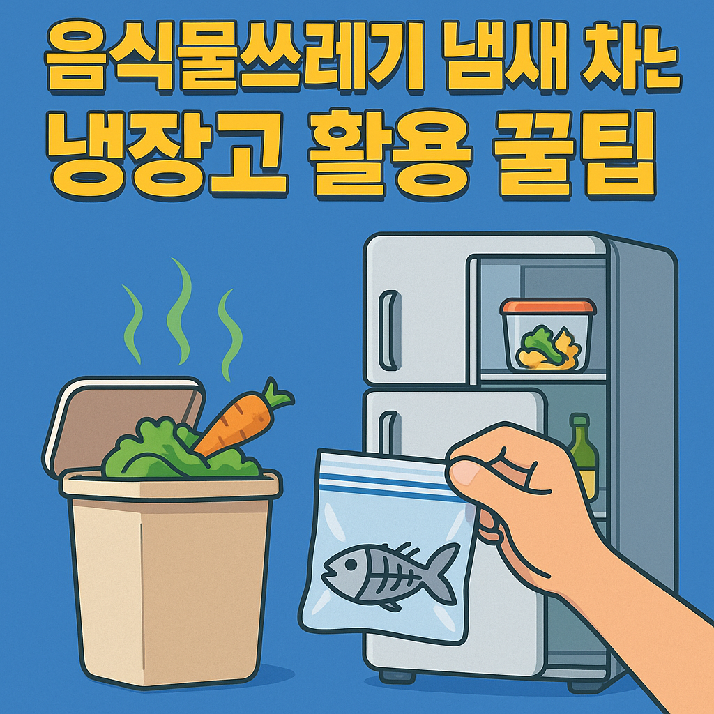 음식물쓰레기 냄새 차단, 냉장고 활용 꿀팁