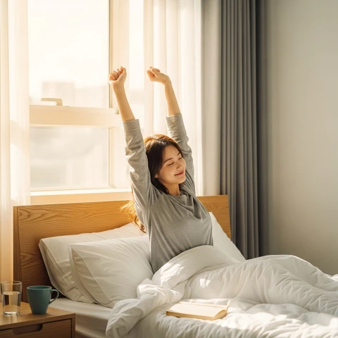 기상 직후의 스트레칭은 몸을 깨우고 하루의 에너지를 채워줍니다