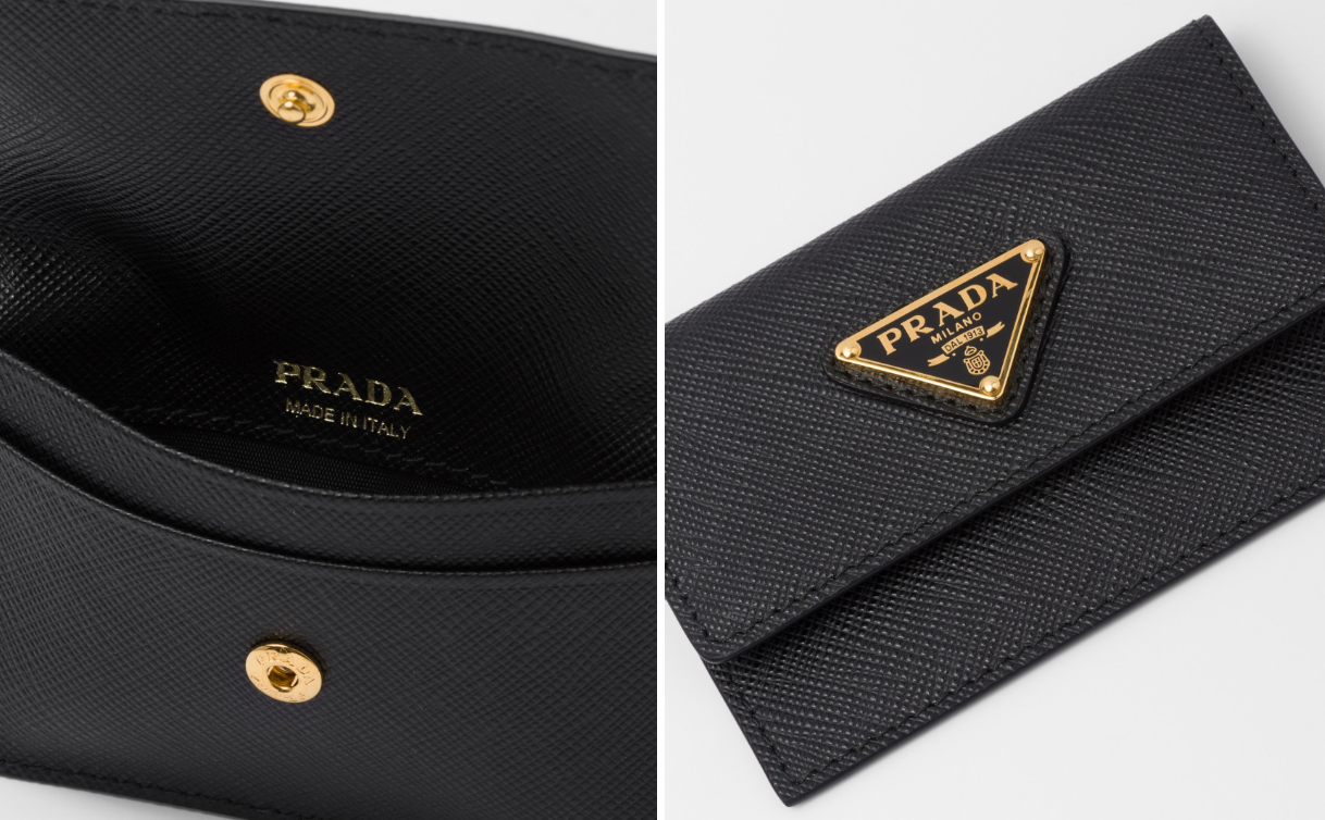 프라다 사피아노 가죽 카드지갑