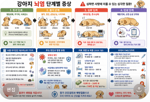 강아지 발작,경련,균형상실, 시력저하,감각상실, 머리를 한쪽으로 기울이는 증상 의식저하,혼수상태 빠지면 (뇌염,병원비 150~500만원 장난아님)