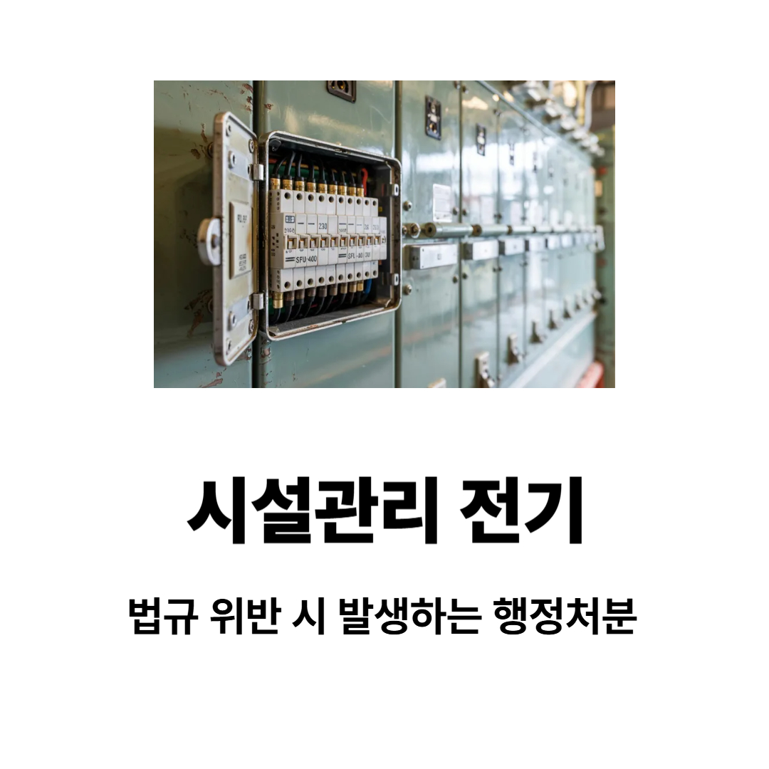 시설관리 전기: 법규 위반 시 행정처분 전부정리 (리스크 단계·대응 시나리오·감경 전략)