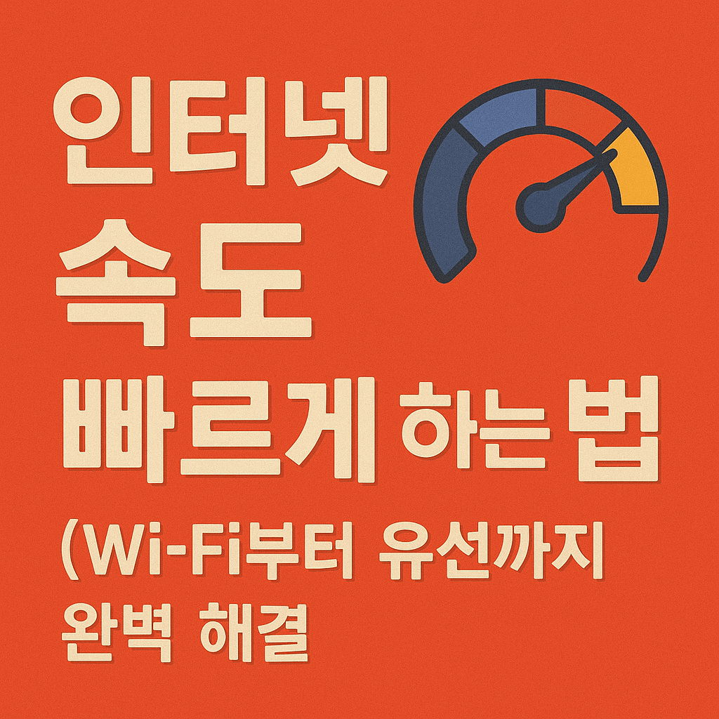 한국 인터넷 속도 빠르게 하는 법