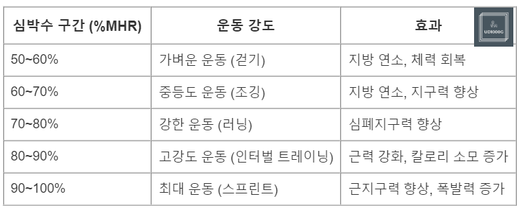 달리기구간표