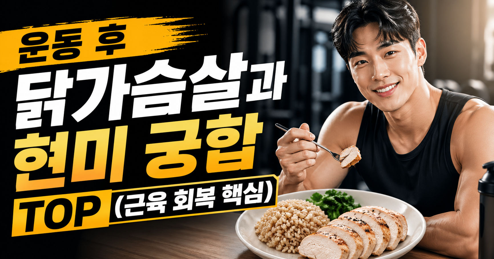운동 후 닭가슴살과 현미 궁합