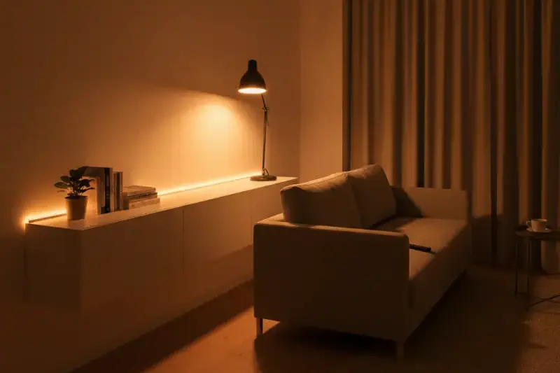 작은 자취방 다중 조명 활용, LEDARE 간접 조명, Multi-lighting LEDARE indirect lighting in small studio