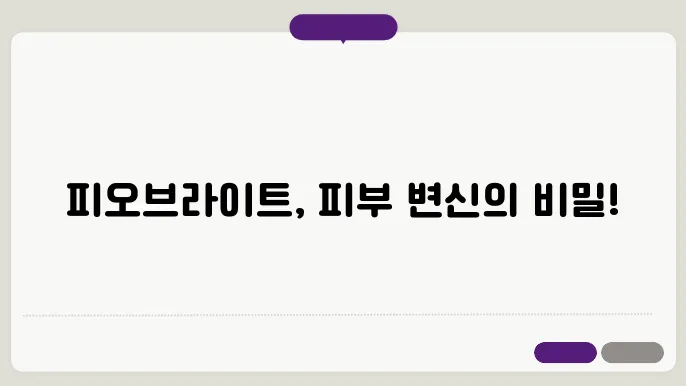 피오브라이트 사용 후기