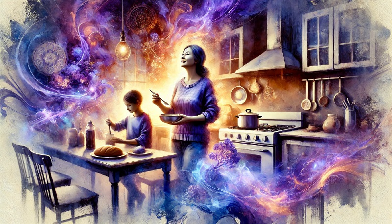 돌아가신 어머니와 함께 요리하는 꿈 해몽 의미와 심리적 해석, 불안 증상과 운세