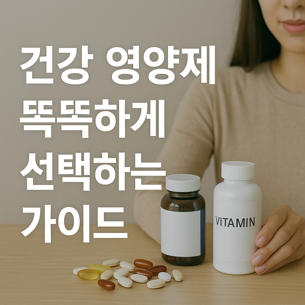건강 영양제 똑똑하게 선택하는 가이드