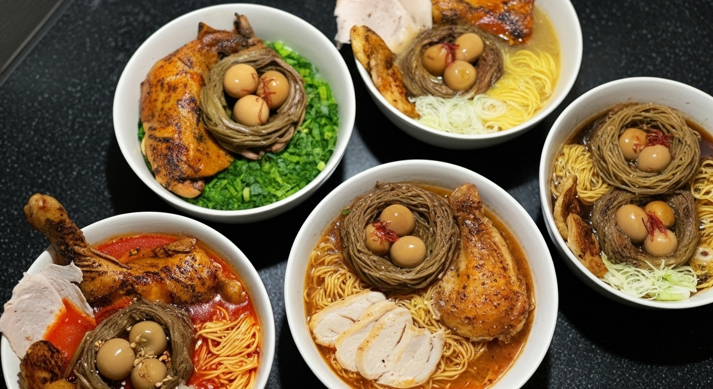 라무라 성수: 이색적인 닭 육수 라멘과 시선을 사로잡는 플레이팅