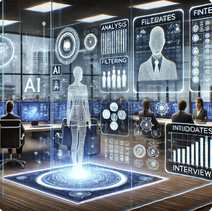AI 기반 채용 프로세스를 한 눈에 형상화한 사진