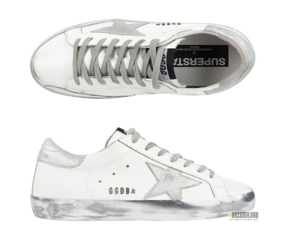 골든구스 남성 슈퍼스타 E36 스파클 실버 스니커즈 골든구스 남성 슈퍼스타 E36 스파클 실버 스니커즈