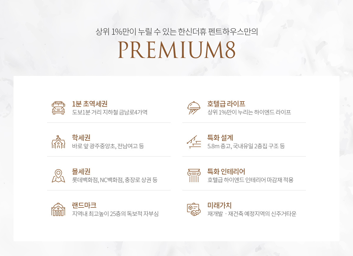 금남로 한신더휴펜트하우스 아파트 세대안내