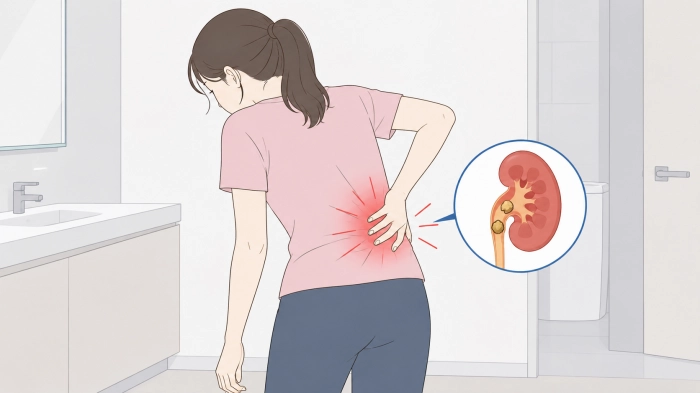 오른쪽 등 통증이 의심되는병