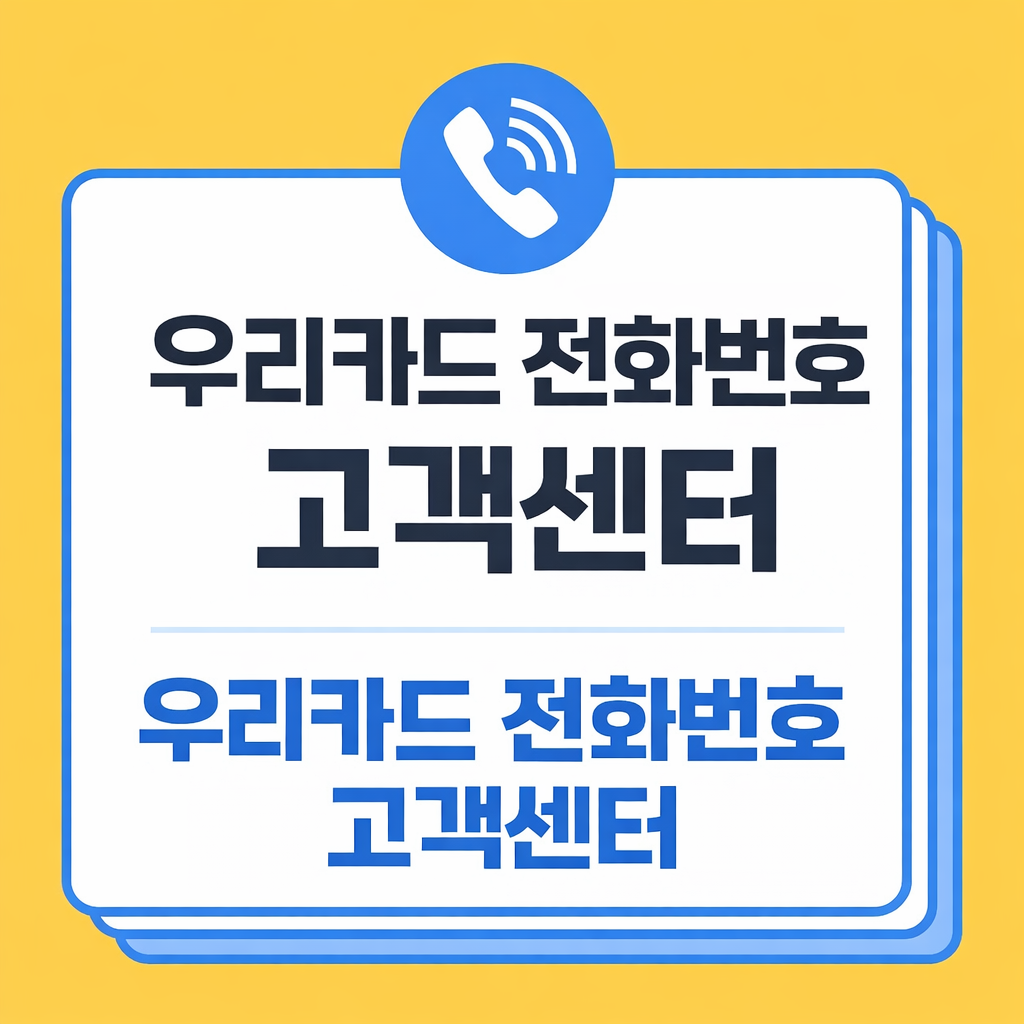 우리카드 전화번호