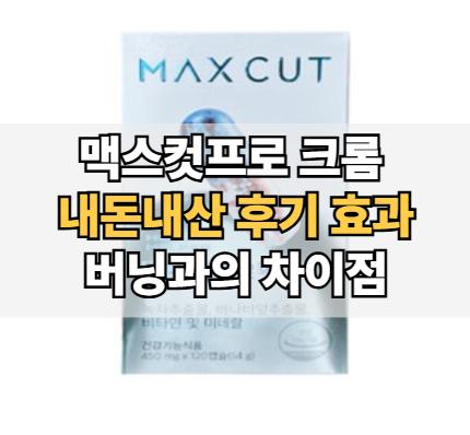 맥스컷프로-크롬-내돈내산-후기-효과-버닝-차이-헬스헬퍼