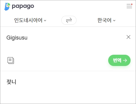 카페 기기수수(GigiSusu): 발리 짱구(Bali Canggu) 지역 카페 ①_파파고 검색 화면