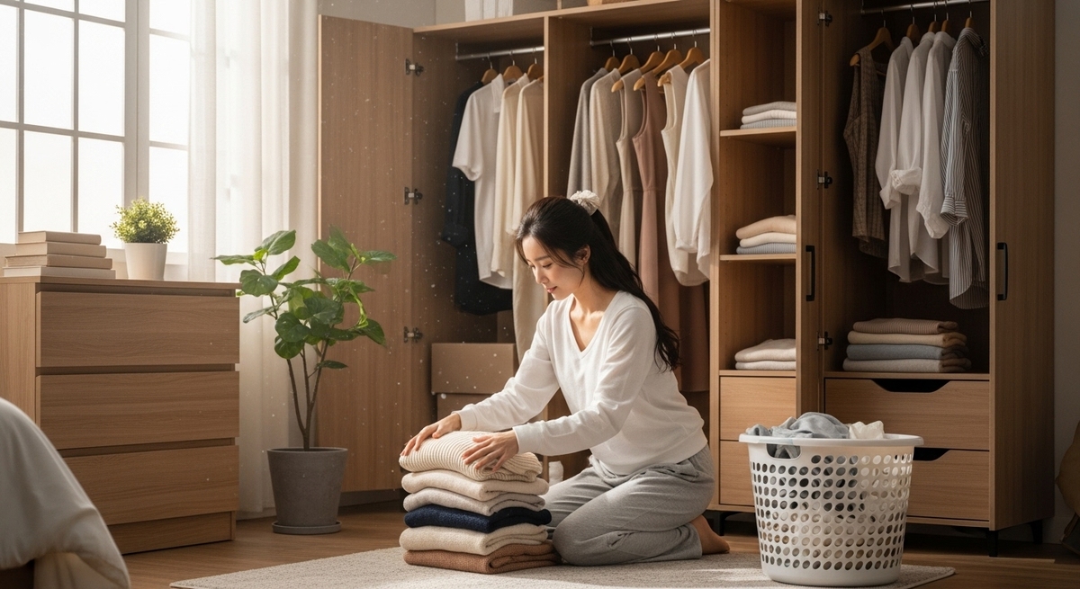 니트 늘어짐 방지 핵심 가이드: 접기&middot;보관&middot;건조의 정석