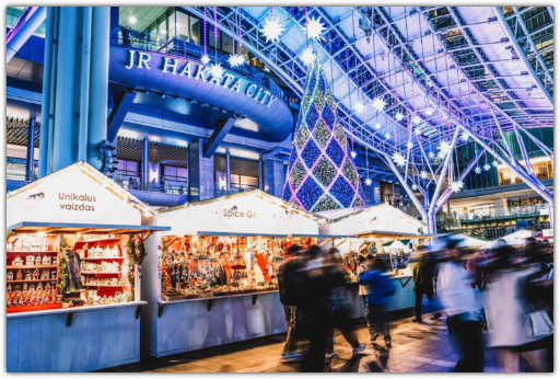 후쿠오카 크리스마스 마켓 위치 일루미네이션