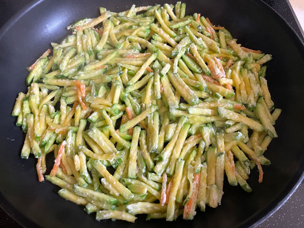 애호박채전 굽기