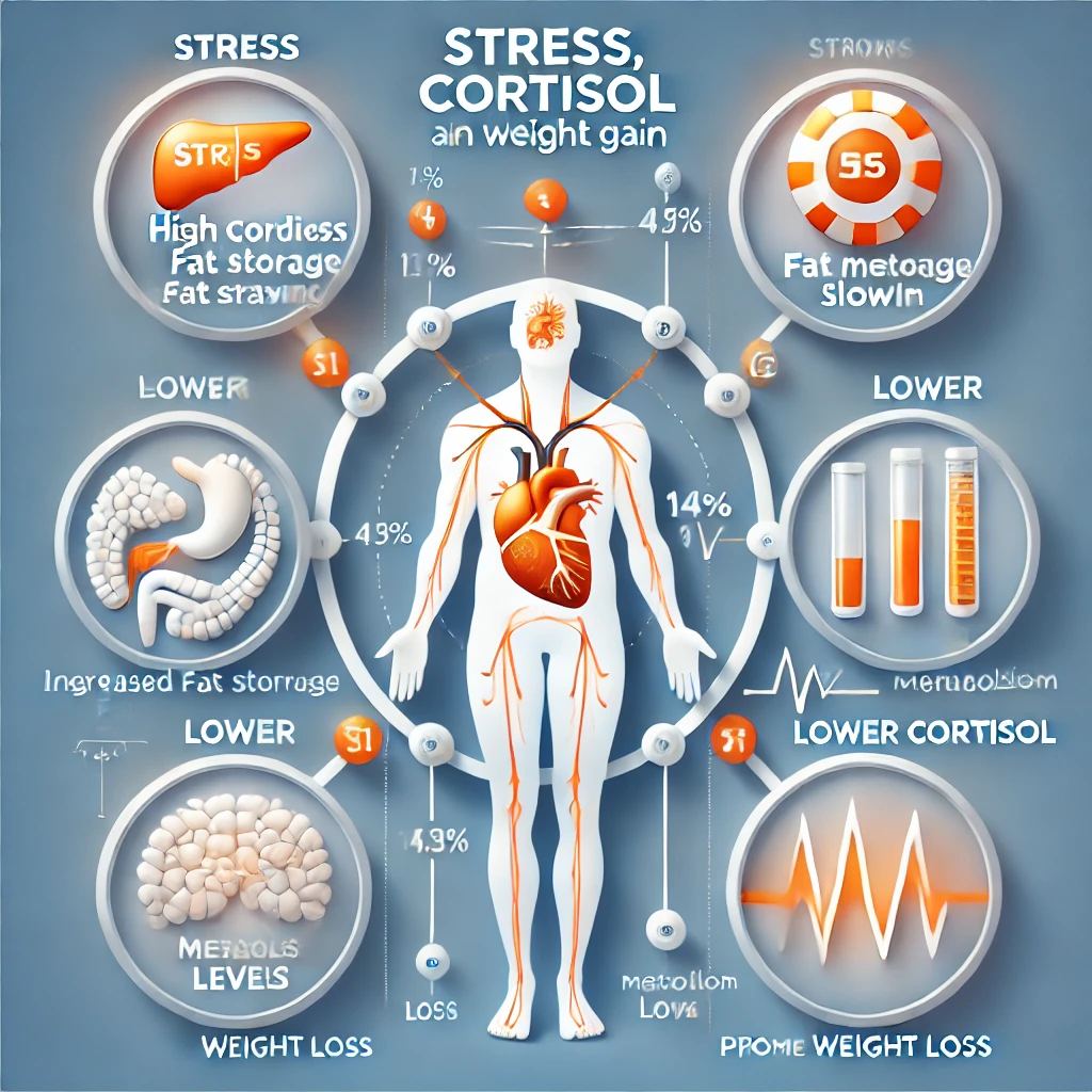 스트레스가 체중 증가를 유발하는 이유 (코르티솔과 비만)