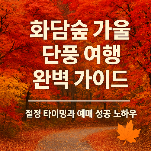 화담숲 가을 단풍 여행, 절정 타이밍과 예매 성공 노하우