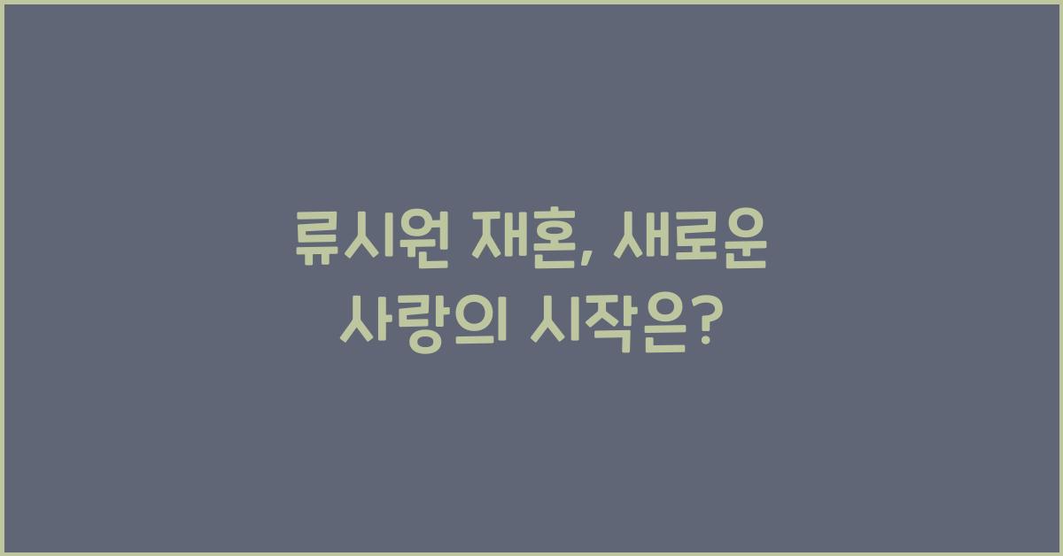 류시원 재혼
