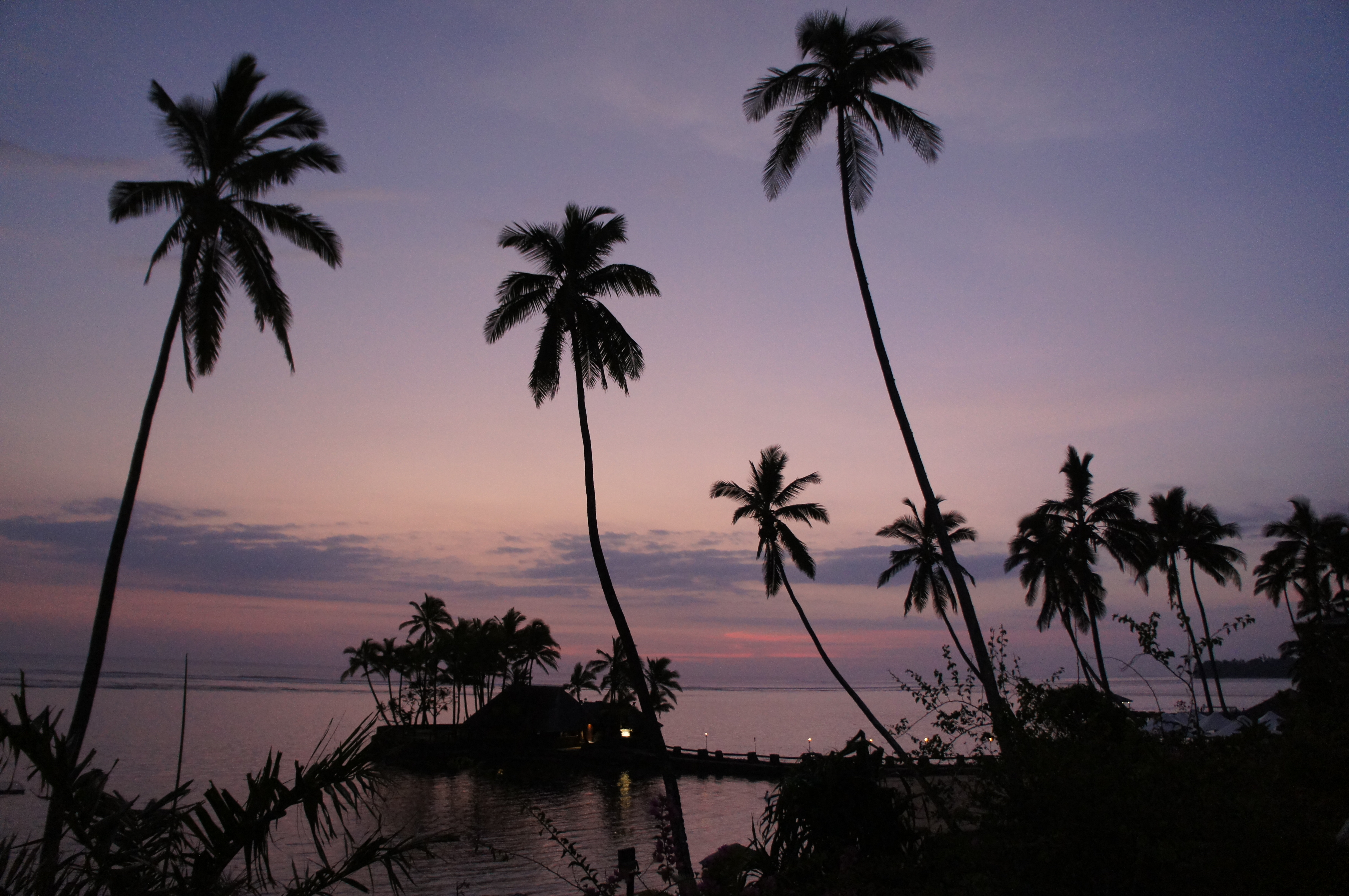 매직아워 시간의 석양