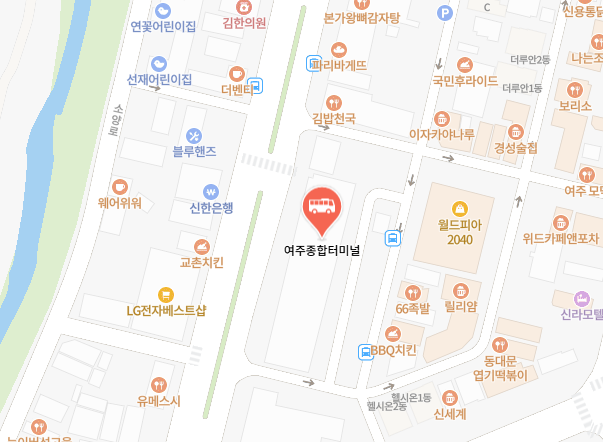 여주종합터미널 위치-지도
