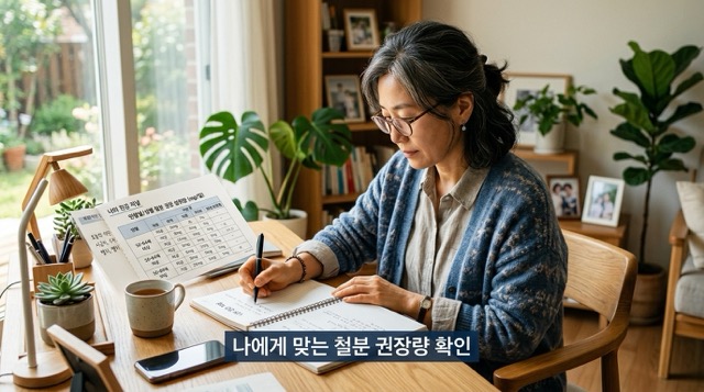 철분 권장량 연령 성별별 기준