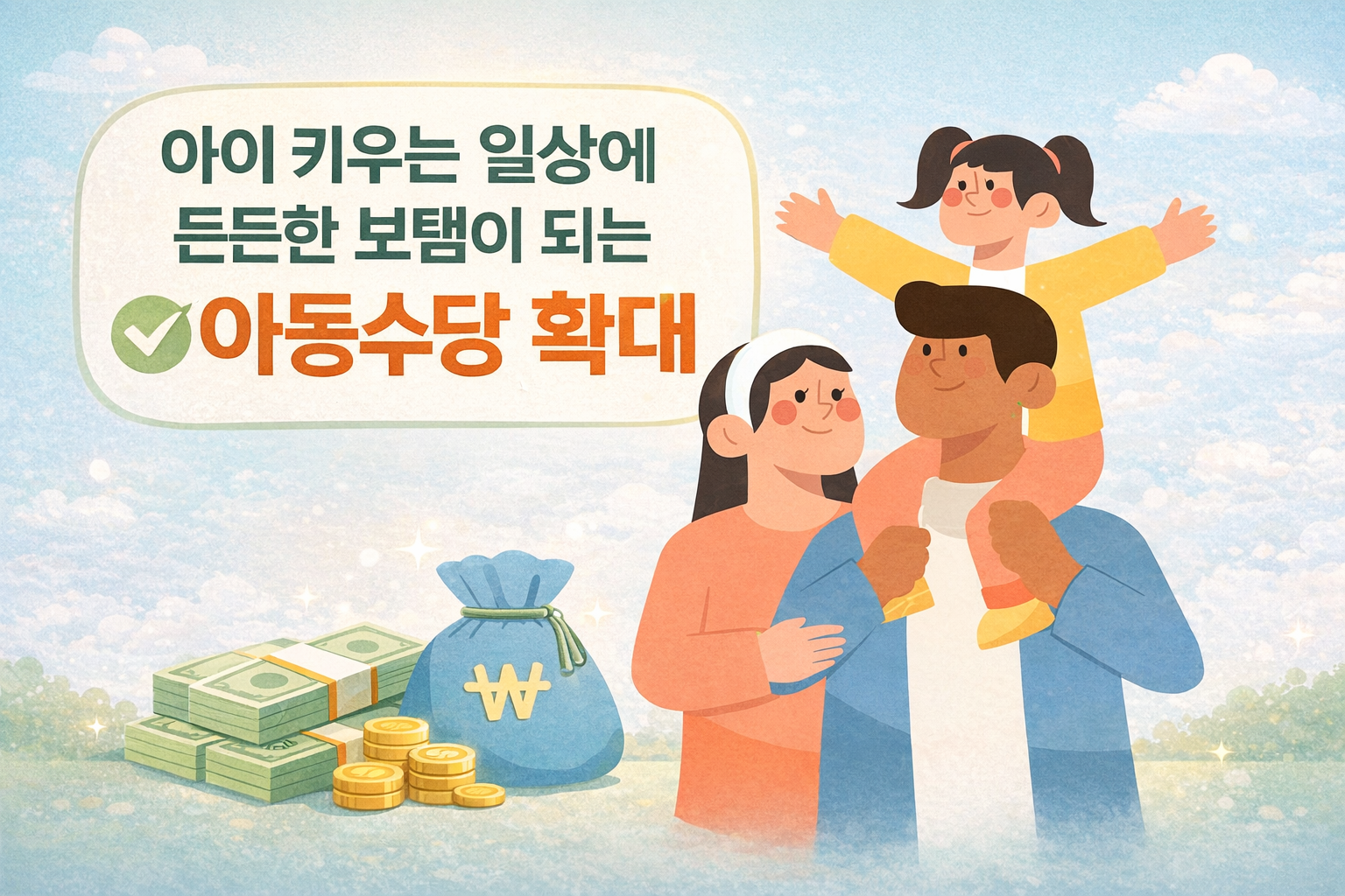 아동수당 지급대상 확대 2017년생