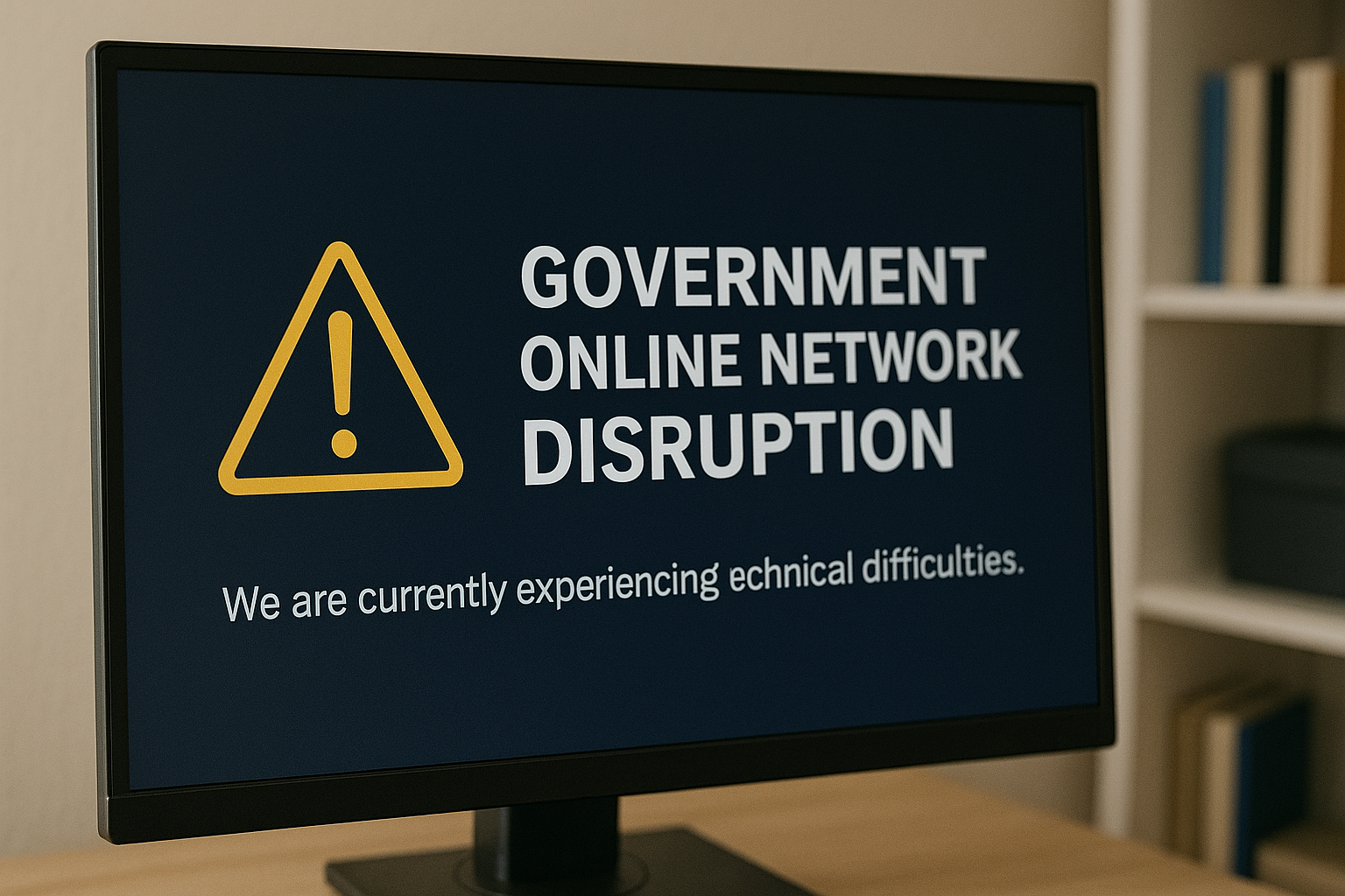 전산에러를 나타내는 컴퓨터 화면