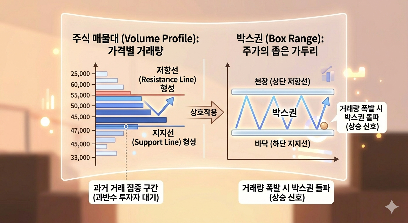 주식-매물대-저항-지지-벽-및-박스권-매매-전략-인포그래픽