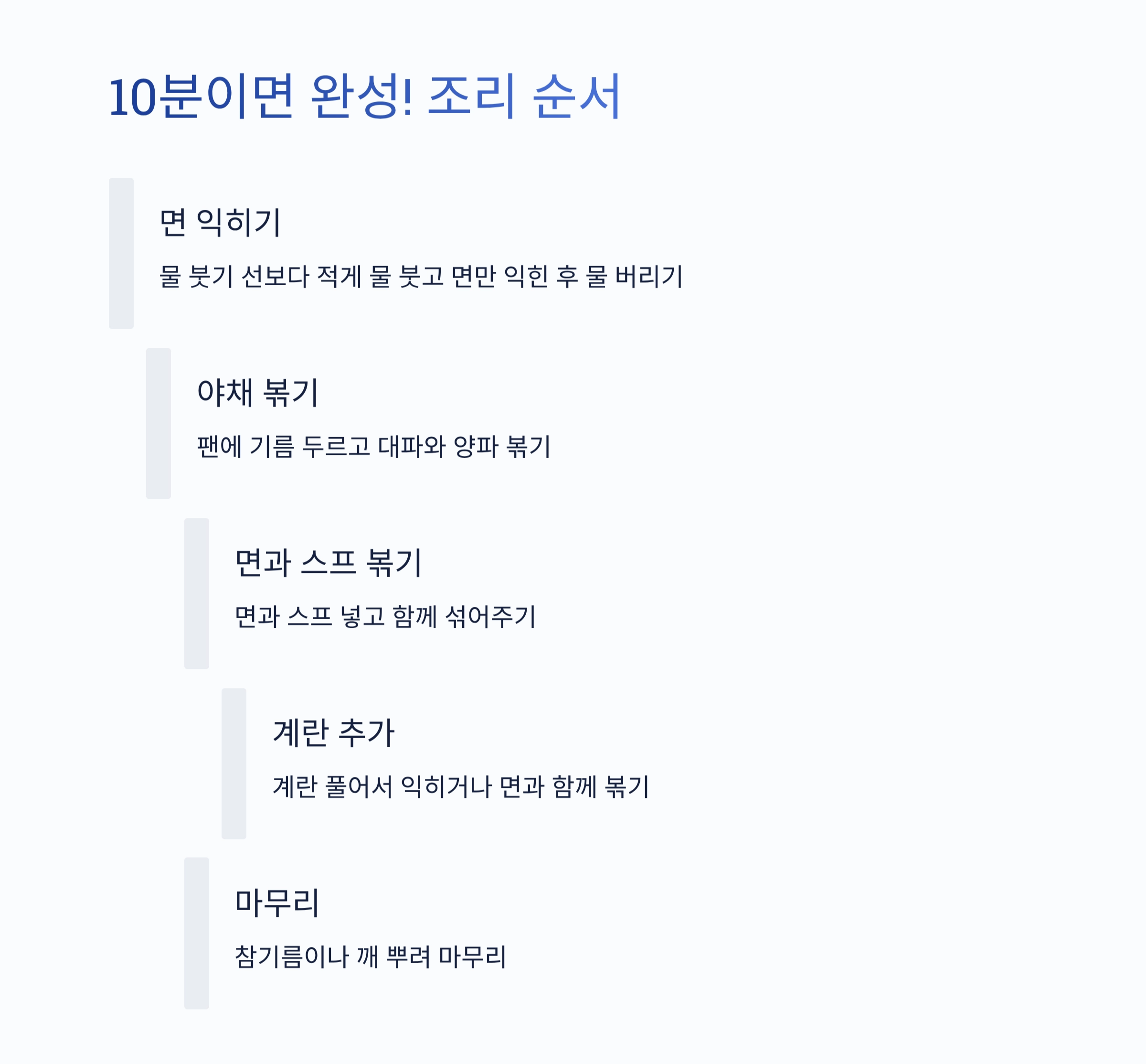 인스턴트의 변신! 컵라면으로 만드는 초간단 볶음면 레시피
