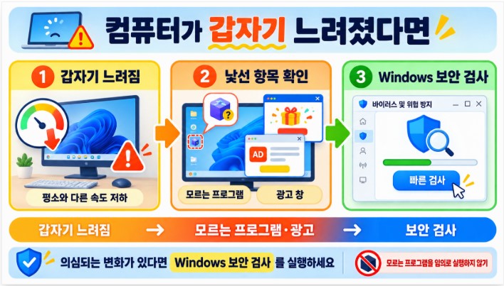 느려진 컴퓨터, Windows 보안 검사