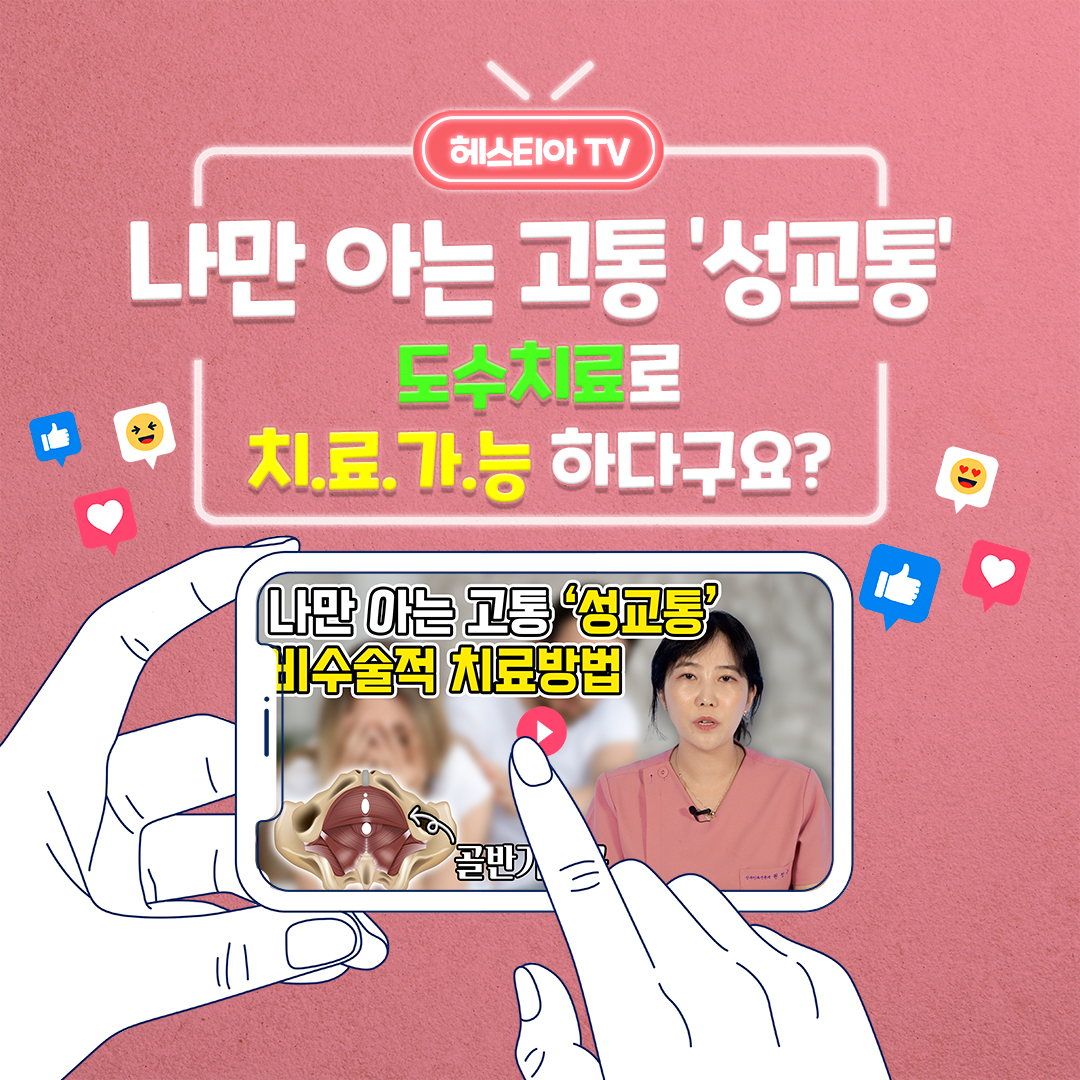 성교통 골반저재활 도수치료로 극복이 가능하다? (feat, 헤스티아 골반저재활)