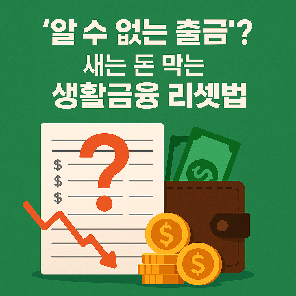 알 수 없는 출금? 새는 돈 막는 법 생활금융 리셋법