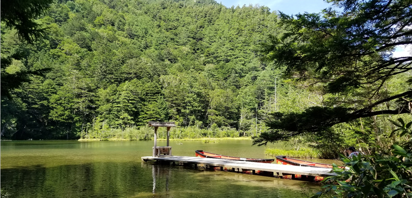 나가노 국립공원 카미코지 트레킹 풍경