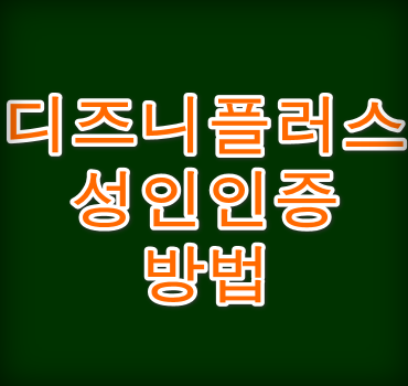 디즈니플러스-성인인증-방법