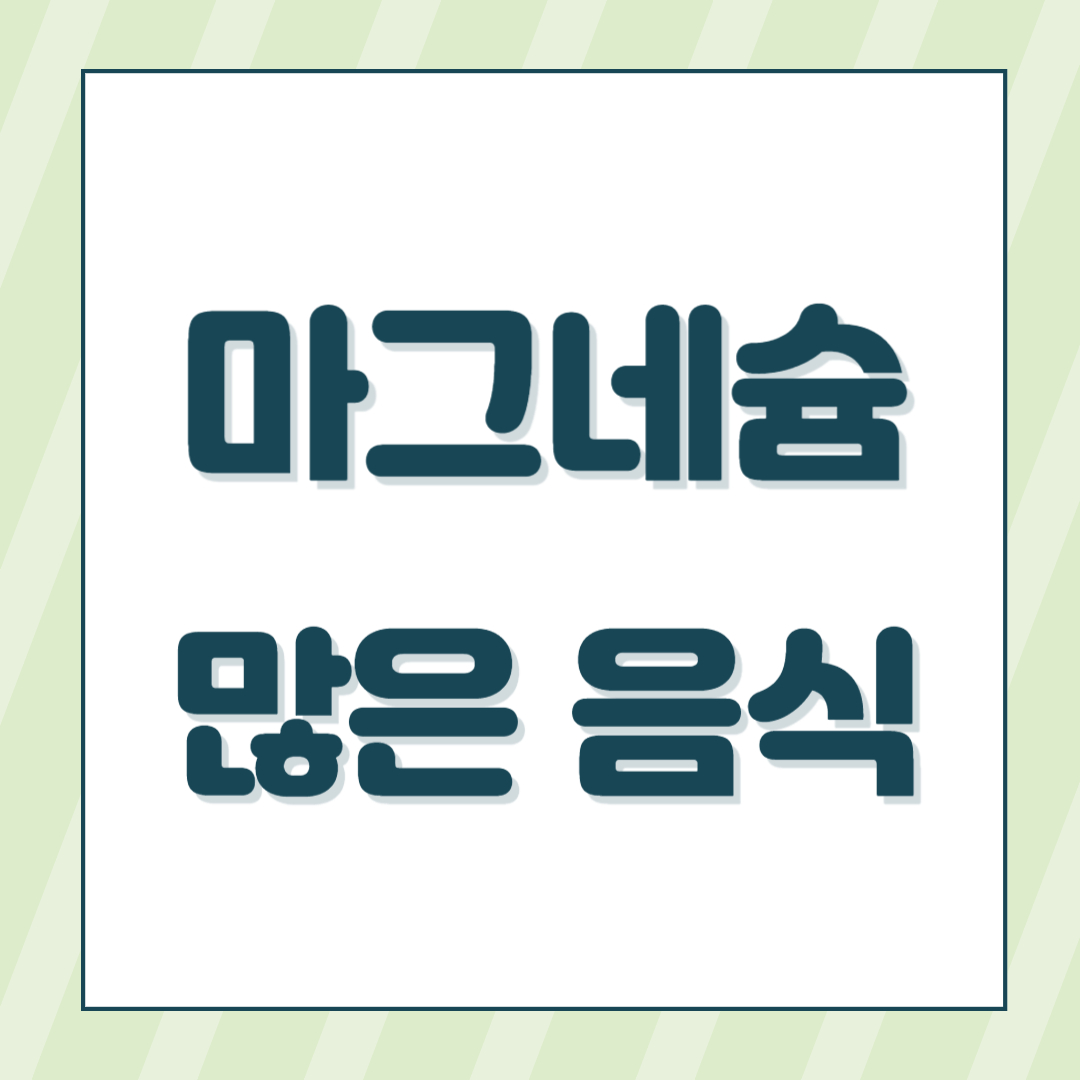 마그네슘많은음식