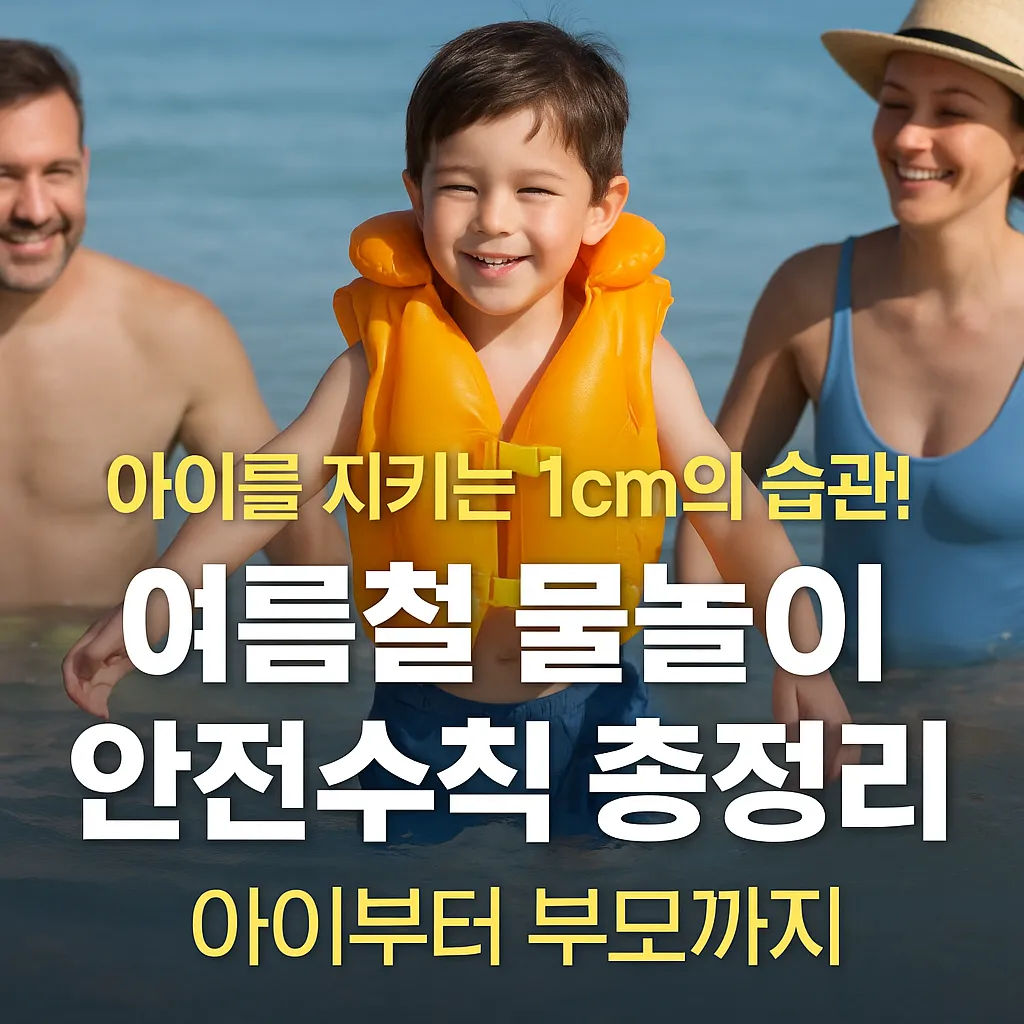 아이를 지키는 1cm의 습관! 여름철 물놀이 안전수칙 총정리
