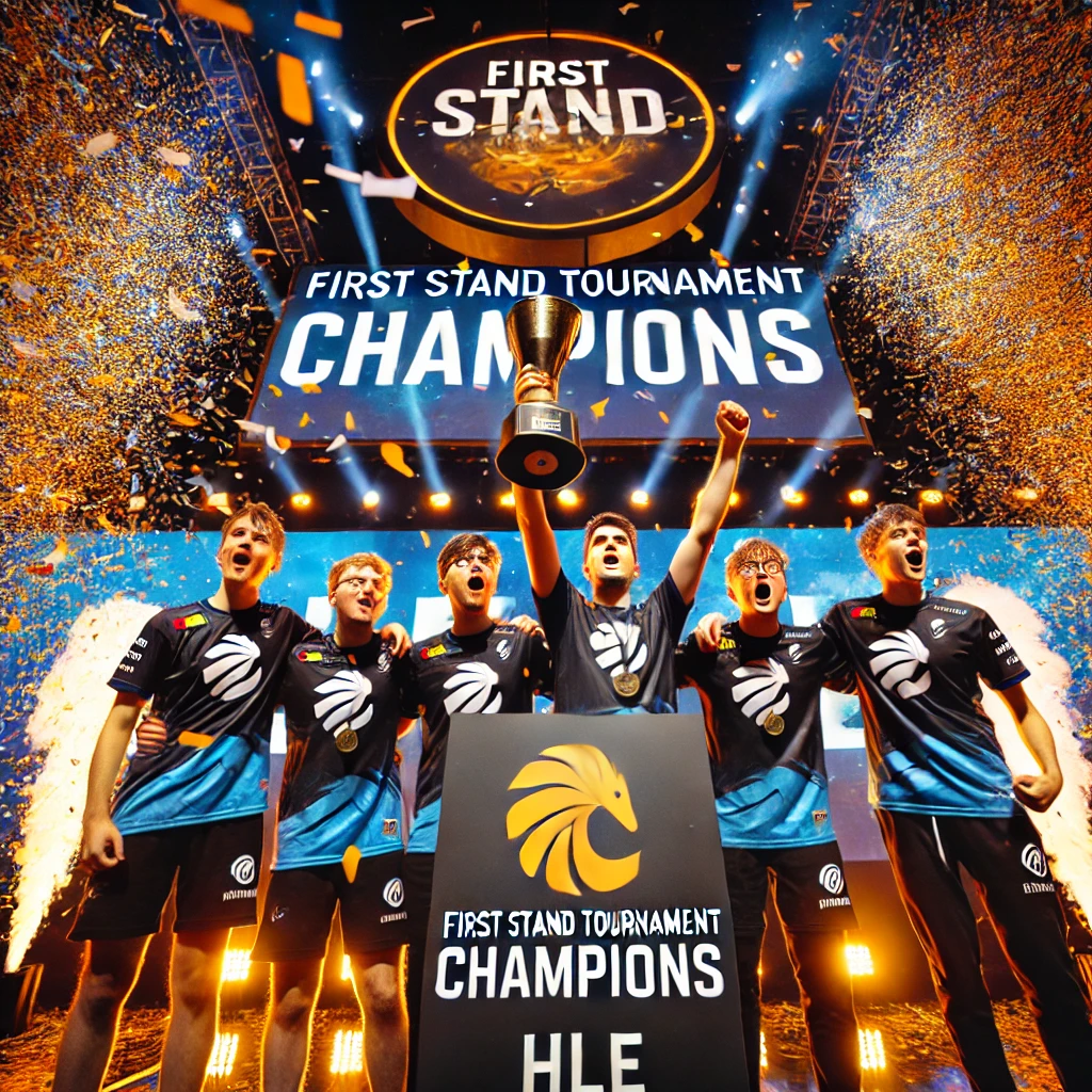 한화생명 e스포츠 팀의 우승을 기념하는 분위기